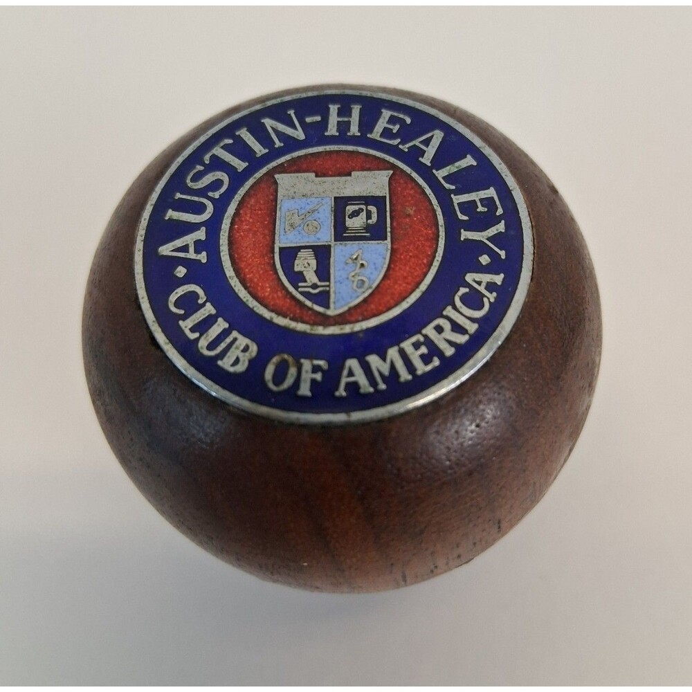Vintage Austin Healey Club of America AHCA Walnut Wood Shift Knob 3/8-16 Rare